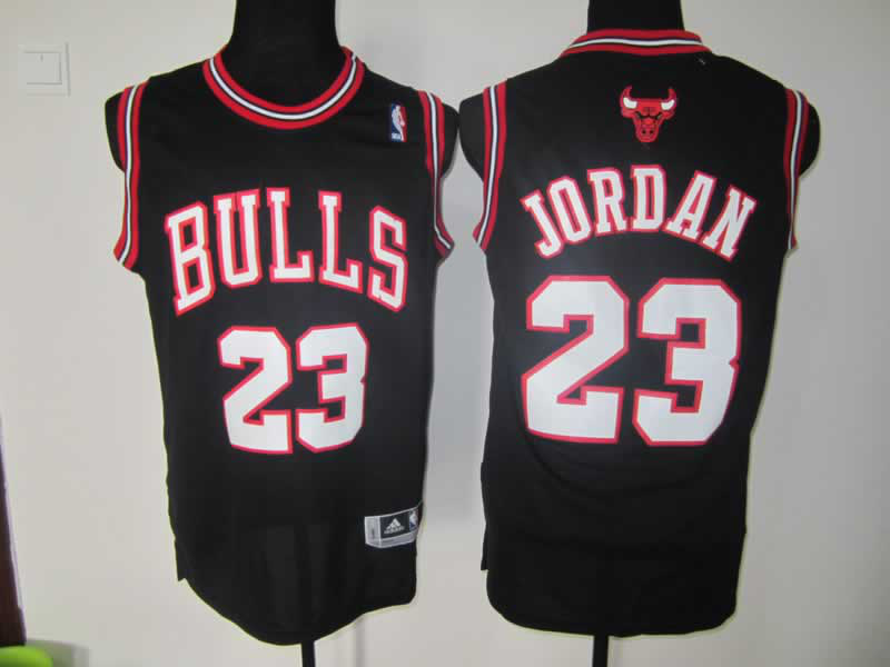 NBA Chicago Bulls 23 Michael Jordan New Revolution 30 Swingman Black Jersey